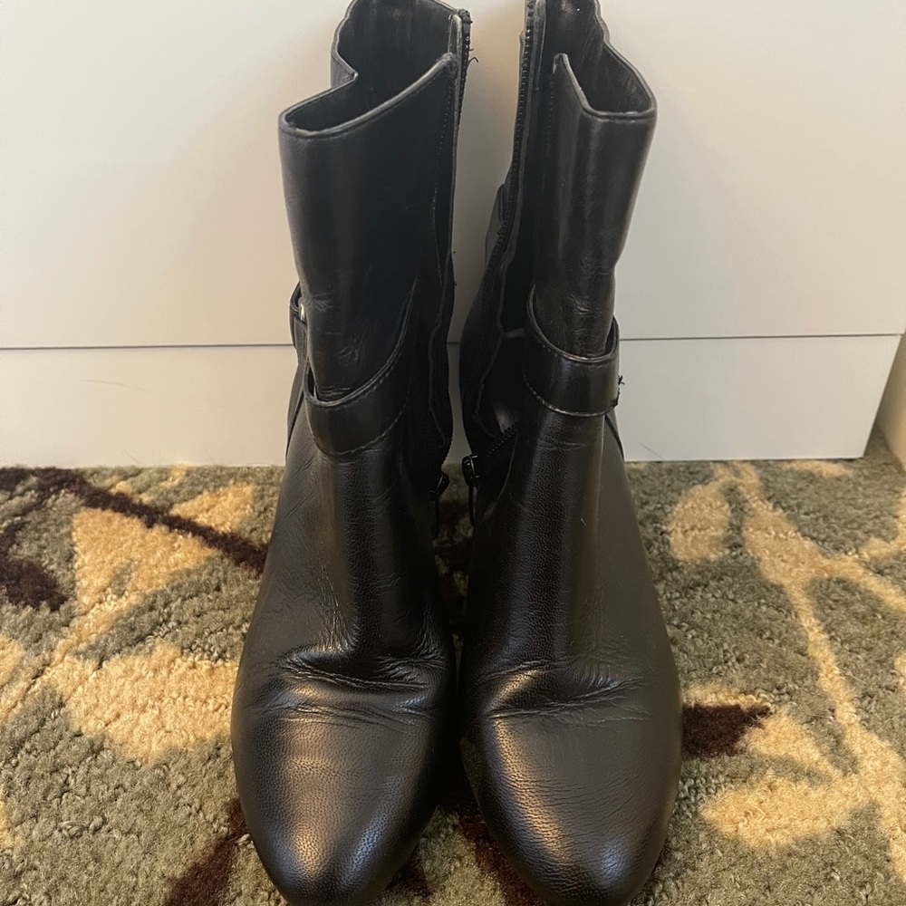 Anne Klein Leather Booties